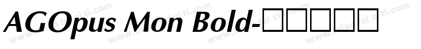 AGOpus Mon Bold字体转换